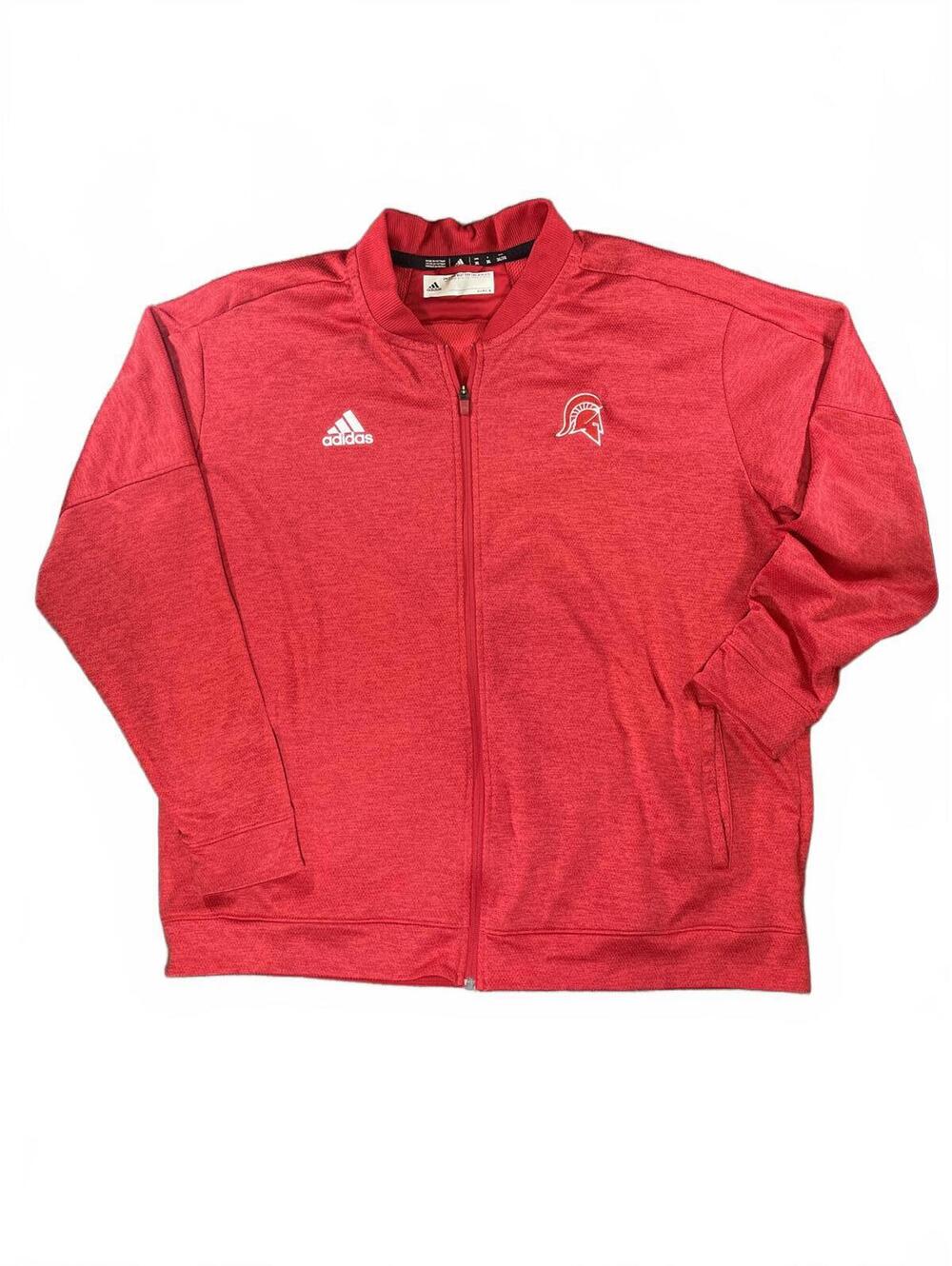 Adidas Men's Spartans Red Full-Zip Athletic Jacket - Size 3XL